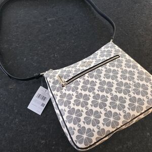Kate Spade Black and White Floral Crossbody Bag